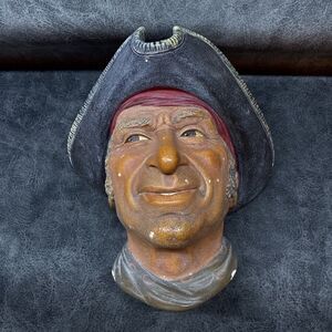 Vintage Bossons Of England "CAPTAIN KID PRIVATEER " Chalkware Head 1982